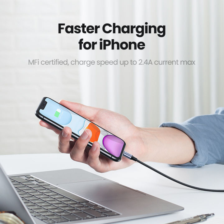 Ugreen%20USB%20Lightning%20Cable%20Apple%20MFi%20Certified%20for%20iPhone%2012%20Min%2012%20Pro%20Max%20X%20XR%2011%208%207%20Fast%20Charging%202.4A%20USB%20Data%20Cable%20Phone%20Charger%20Cable%20-%20Image%204