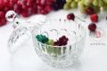 crystal glass sugar bowl dried fruit cup storage. 
