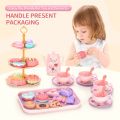 Toy Tea Set For Little Girls.Tea Party Set Toys For Kids Girls Pretend Play Snack Toy.Toddler Afternoon Tea Sets Toys. 