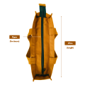 Heavy Duty Brown Eco Friendly Large Canvas Tote Bag with Zipper - 37cm (L) * 7.5cm (W) * 41cm (H) - Holds up to 15kg. 