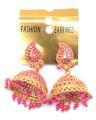 Women's Gold Jhumka Earrings Fashion Jewelry with Zirconia. 