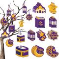 Kareem Hanging Plaques Ramadan Mubarak Decorations for Eid Al fitr Party Supply Eid Mubarak Hanging Decoration Tag Ramadan. 