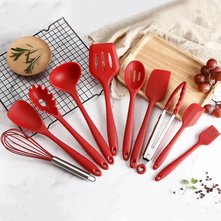 10Pcs%20Kitchen%20Cookware%20Set%20Nonstick%20Silicone%20Spatula%20Spoon%20Oil%20Brush%20BBQ%20Clip%20Heat%20Resistant%20Kitchen%20Utensils%20DIY%20Baking%20Tools%20-%20Image%205