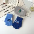 Cartoon Car Baby Gloves Winter Thick Knit Warm Boy Girl Full Finger Mittens Outdoor Windproof Toddler Kids Five Finger Gloves. 