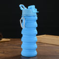 Collapsible Water Bottle, Foldable Cup, Portable Leak-Proof Silicone Sports Travel Outdoor Bottle with Lid. 