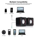 Speakers USB Powered Speakers, Desktop Mini Computer Laptop Speaker Bass Sound Music Player System Wired Speaker Durable. 