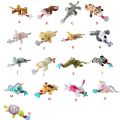 Baby pacifier holder hanging removable plush animal doll toy infant girl boy Soothie pacifier and teether holder with clip. 