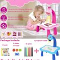 Children Led Projector Art Drawing Table Kids Painting Board Desk. 