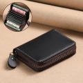 New Card bag soft leather men's large capacity card holder multiple anti demagnetization organ compact card bag ultra-thin driver's license card holder woman. 