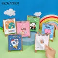 Life Planning Desk Calendar 2023-2024 Cute Animal Mini Desk Calendar Daily Schedule for Office School Classroom Supplies Twin-wire Binding. 