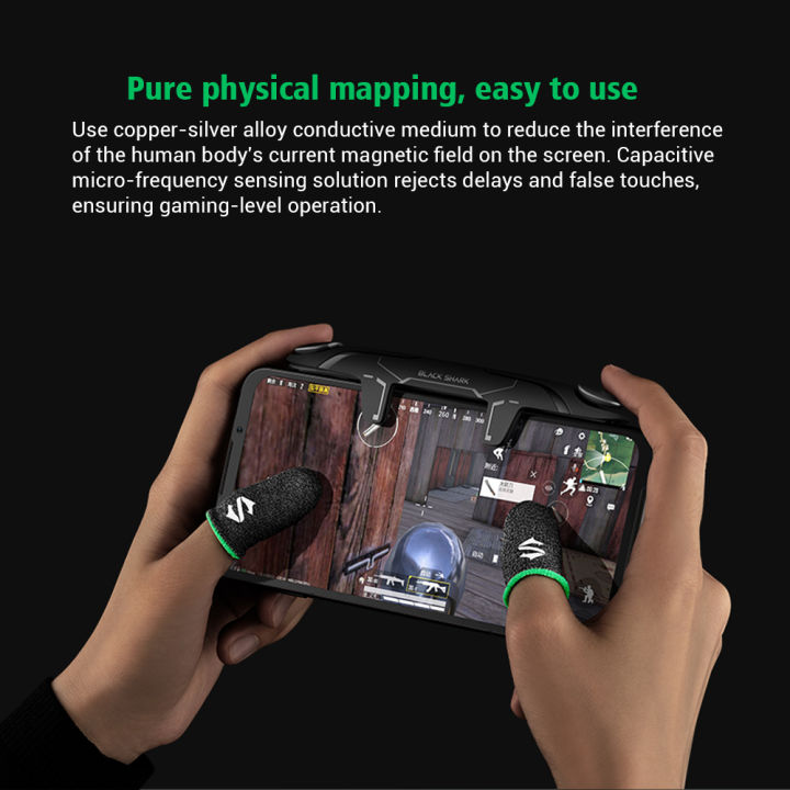 Gaming Finger Cots Black Shark 2 3 For Android iOS Codm PUBG Controller's Mobile Joystick's Black Shark Game Shoulder T