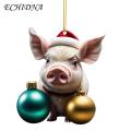 Pig-shaped Christmas Pendant Christmas Pig Ornament Cute Cartoon Xmas Tree Hanging Decor for Festive Home Decoration Pig-themed Christmas Hanging Ornament. 