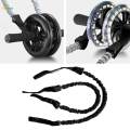 2x Roller Abdominal Wheel Elastic String Exercise Resistance Bands. 