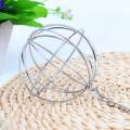Hung Ball Shape Feeder Toy Stainless Steel Grass Rack for Chicken Hamster Rat. 