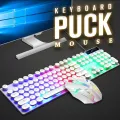 Firewings Typewriter Style Key board USB LED Backlit Round Keycaps Gaming Keyboard. 