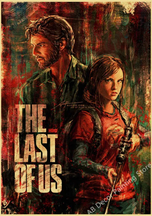 Hot%20The%20Last%20of%20Us%20Part%201%202%20Poster%20Abby%20Ellie%20Retro%20Kraft%20Paper%20Prints%20Vintage%20Home%20Room%20Cafe%20Club%20Decor%20Art%20Wall%20Painting%20-%20Image%206