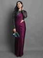 New Valentina Plain  Saree and sequince jacket piece  best price. 
