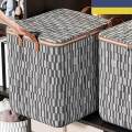 Clothes Storage Bags Clothes Storage Bin Portable with Zipper Folding Box Organizing Organizer Container Tote for Toys, Clothing, Vacation, Bedding , 100L 48x44x48cm. 