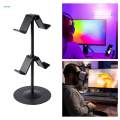 Game Controller Holder Stable Base Headset Hanger for Gaming Headset 2 Tier Black. 