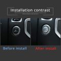 Engine Start Stop Push Button Switch Sticker Cover for LR4 Discovery 4 & Land Rover Range Rover Sport 2010-2013, Silver. 