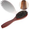 Natural Hair brush Eco-friendly Handcrafted Bristle brush Beech wood handle Oval brush for Hair care Daily grooming Salon. 