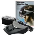 Plastic Black Light Head Magnifying Glass with changeable glass pack. 