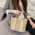 Handcrafted design Wicker handbag Versatile Eco-friendly Bohemian style Beach straw bag Lightweight Natural material Rattan basket bag for Beach vacation Poolside accessory Summer Picnic Casual outing. 