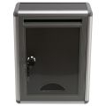 Aluminum Alloy Lockable Secure Mail Letter Post Box Mailbox Post Box. 