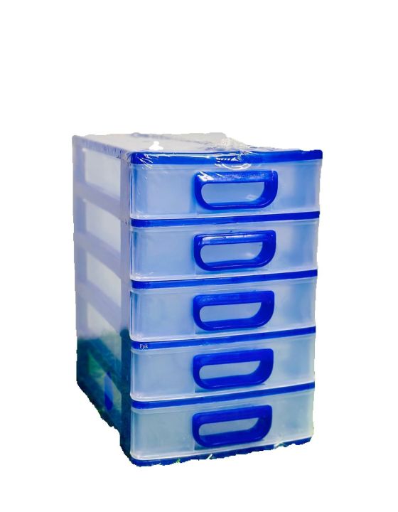 Mini Drawer Premium Quality Transparent Type 5 Layers Set Plastic Storage For Medicine, Stationery Items, Cosmetics, Money, Jewelry & Other Small Items Storing Purpose