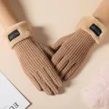 Small Gloves Soft Plus fleece Warm Fleece gloves Double-sided Winter gloves for Outdoor activities Cold weather Youth Winter. 