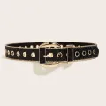 Goth Punk Women's Belt Fashion Rhinestone Belt Girl Decorative Jeans Wide Belt Rock Men Women Fashion Belt Conbo. 