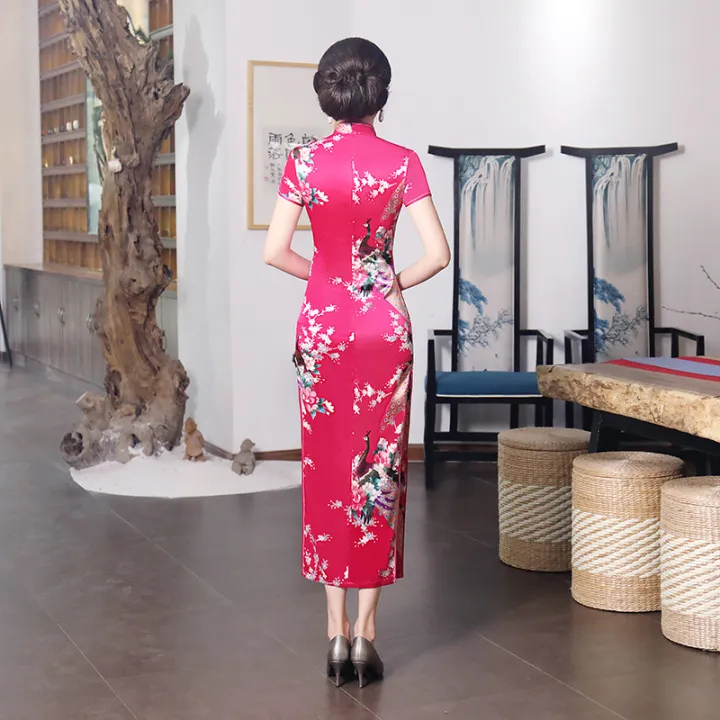 Yfashion%20Women%20Cotton%20Long%20Cheongsam%20Dress%20Multi-color%20Retro%20Classic%20Chinese%20Style%20Printing%20Cheongsam%20Large%20Size%20Slim%20Fit%20Dress%20-%20Image%204