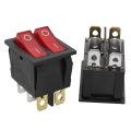 15A250V 20A125V KCD8-212N Red Button Rocker Switch 6 Pin Rocker Power Switch Double Rocker Switch 10pcs/5Pcs/2Pcs/1Pcs. 