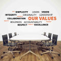 Our Values Inspirational Quote Office Wall Sticker Passion Teamwork Success Motivational Wall Decal Classroom Vinyl Decor. 