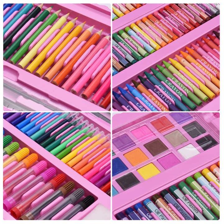 176%20Piece%20Deluxe%20Art%20Set%20Painting%20&%20Drawing%20Kit%20with%20Double-Sided%20Trifold%20Easel%20Crayons%20Oil%20Pastels%20Colored%20Pencils%20Markers%20Watercolor%20Cakes%20Paint%20Brushes%20Art%20Supplies%20for%20Students%20Beginners%20Artists%20-%20Image%203