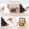 24 PCS Hanging Strips Damage Free Wall Hanging Strips Removable Adhesive Large Size Strips for Frame Hanging Home Decor. 