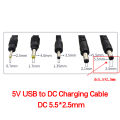5V dc power supply 5.5*2.5mm USB to DC power cable 2m  USB to DC 5V USB Charger 5V 1A. 