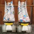 the Skating Shoes Double Row Four-Wheel Men and Women Pattern Flashing Wheel Roller Skates Roller Skating Rink Sports Roller Skating Special Offer Free Shipping. 