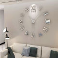 Roman Numeral Wall Clocks 3d Diy Mirror Wall Clock Sticker Quartz Clocks Watch Home Decoration Reloj De Pared. 