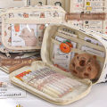 Cartoon Pencil Case Trendy Capybara Large Capacity Pen Bag Design Black Stationery Bag for Students Office School Gift Desk. 