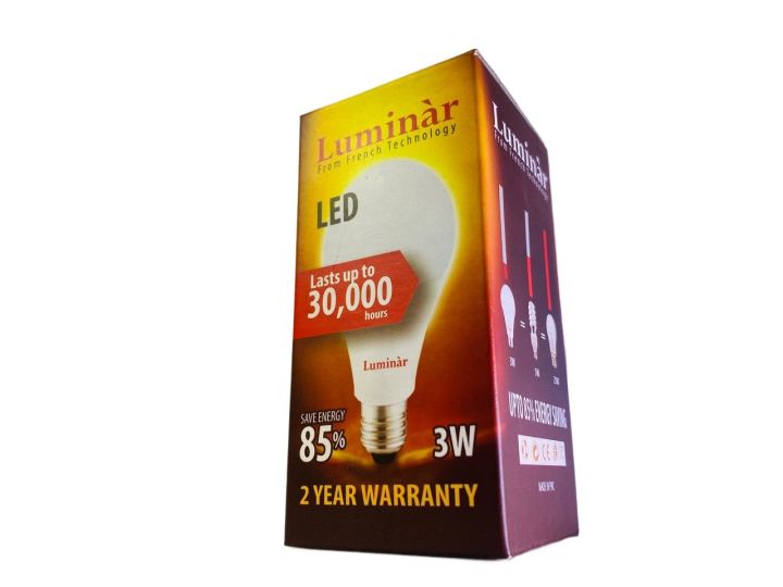 LUMINAR%20LED%20Bulb%20-%203W%20%20Day%20Light%20(White)%20-%20Image%202
