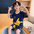 Summer Peking University Pajamas Older Boys Short-Sleeved Cotton Junior High School Students Teenagers 8-12-13-14 Year-Old High School Student Dormitory. 