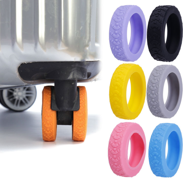 1/4/8PCS Thickened Anti Slip Luggage Wheels Silicone Protector Caster Luggage Suitcase Reduce Noise Wheels Guard Cover Accessories