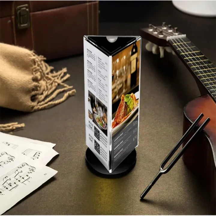 Durable 360 Degree Rotating Menu Sign Holder Smooth swivel Reusable ...