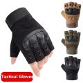 Fingerless Gloves For bicycle Men's tactical gloves Military Paintball Motorcycle Gloves Combat Hard Glove. 