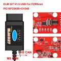 ELM 327 V 1 5 PIC18F25K80 FORScan ELM327 V1.5 USB OBD2 Scanner CH340 HS CAN/MS CAN For Ford OBD 2 OBD2 Car Diagnostic Auto Tool - CH340 Style 1. 