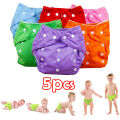 (5pcs) Washable Diaper / Diaper / Cotton / Pampers / baby / Reusable / Baby Clothes / Clothe Diaper / Kids World. 
