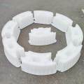 Round Concrete Block Brick Sturdy Easy to Demould for Lawn Walkway Yard. 