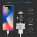 Dual Port Bling Usb Car Charger Crystal Diamond 3a 3-In-1 Fast Charger Cable Socket Multi Port Adapter Flashing Decorative Plug. 