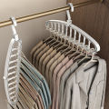 Rotating Folding Clothes Hanger Closet Organizer Multi-port Clothing Drying Rack Foldable Plastic Scarf 11-hole Storage Hangers. 